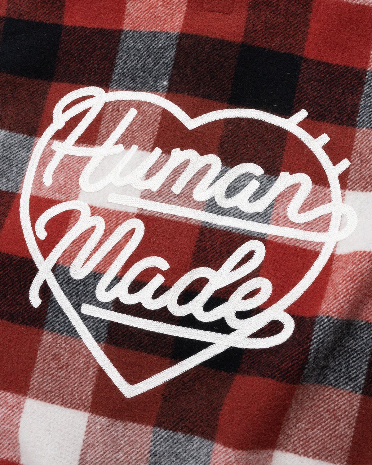 Human Made – Wool Beaver Block Check Shirt Red